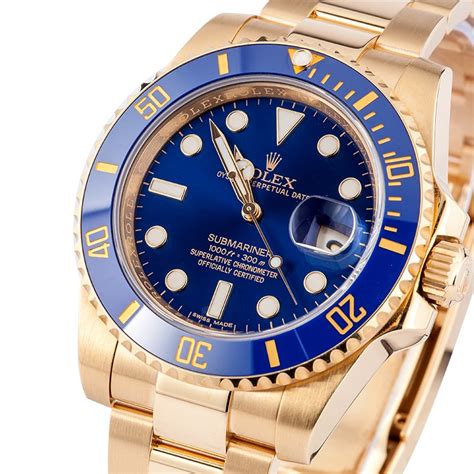 rolex submariner gold blue dial price|rolex submariner blue bezel price.